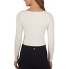 image:image90 Degree By Reflex 2 Pack Contour Long Sleeve Top Square Neck Lightweight Soft Cropped Shirt for WomenLaurel WreathGardenia