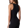 image:image90 Degree By Reflex 3Pack Seamless Ribbed Tank Tops for Women  Short Length Mid Length and Full Length Tank VarietiesBlack  Black  Black