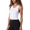 image:image90 Degree By Reflex 3Pack Seamless Ribbed Tank Tops for Women  Short Length Mid Length and Full Length Tank VarietiesWhiteHtrgreyBlack