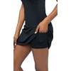 image:image90 Degree By Reflex Airlux Courtside Utility Dress with Builtin BraBlack