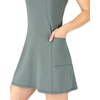image:image90 Degree By Reflex Airlux Courtside Utility Dress with Builtin BraDark Forest