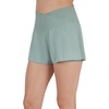 image:image90 Degree By Reflex Crossover Waist Flowy Skort with Built in ShortsGreen Milieu