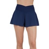 image:image90 Degree By Reflex Crossover Waist Flowy Skort with Built in ShortsNaval Academy