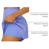 image:image90 Degree By Reflex Crossover Waist Flowy Skort with Built in ShortsPersian Jewel