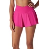 image:image90 Degree By Reflex Crossover Waist Flowy Skort with Built in ShortsPink Peacock