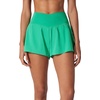 image:image90 Degree By Reflex Crossover Waist Flowy Skort with Built in ShortsSimply Green
