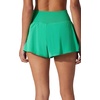 image:image90 Degree By Reflex Crossover Waist Flowy Skort with Built in ShortsSimply Green