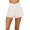 image:image90 Degree By Reflex Crossover Waist Flowy Skort with Built in ShortsWhite