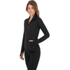 image:image90 Degree By Reflex Full Zip Running Track Jacket Lightweight Athletic Slim Fit Jacket with ThumbholesBlack