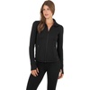 image:image90 Degree By Reflex Full Zip Running Track Jacket Lightweight Athletic Slim Fit Jacket with ThumbholesBlack