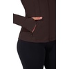 image:image90 Degree By Reflex Full Zip Running Track Jacket Lightweight Athletic Slim Fit Jacket with ThumbholesChocolate Mousse