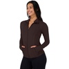 image:image90 Degree By Reflex Full Zip Running Track Jacket Lightweight Athletic Slim Fit Jacket with ThumbholesChocolate Mousse
