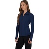 image:image90 Degree By Reflex Full Zip Running Track Jacket Lightweight Athletic Slim Fit Jacket with ThumbholesDark Navy