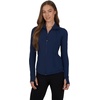 image:image90 Degree By Reflex Full Zip Running Track Jacket Lightweight Athletic Slim Fit Jacket with ThumbholesDark Navy