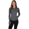 image:image90 Degree By Reflex Full Zip Running Track Jacket Lightweight Athletic Slim Fit Jacket with ThumbholesHeather Charcoal