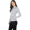 image:image90 Degree By Reflex Full Zip Running Track Jacket Lightweight Athletic Slim Fit Jacket with ThumbholesHeather Grey
