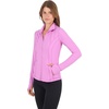 image:image90 Degree By Reflex Full Zip Running Track Jacket Lightweight Athletic Slim Fit Jacket with ThumbholesPink Bloom