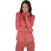 image:image90 Degree By Reflex Full Zip Running Track Jacket Lightweight Athletic Slim Fit Jacket with ThumbholesTerracotta High Low Hem