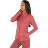 image:image90 Degree By Reflex Full Zip Running Track Jacket Lightweight Athletic Slim Fit Jacket with ThumbholesTerracotta High Low Hem