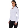 image:image90 Degree By Reflex Full Zip Running Track Jacket Lightweight Athletic Slim Fit Jacket with ThumbholesWhite