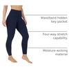 image:image90 Degree By Reflex High Waist Power Flex Tummy Control LeggingsDark Navy