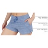 image:image90 Degree By Reflex Lightweight Lounge Heather Shorts Drawstring Casual Summer Sleep Short Shorts for WomenHeather Blue Indigo