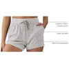 image:image90 Degree By Reflex Lightweight Lounge Heather Shorts Drawstring Casual Summer Sleep Short Shorts for WomenHeather Cool Grey