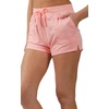 image:image90 Degree By Reflex Lightweight Lounge Heather Shorts Drawstring Casual Summer Sleep Short Shorts for WomenHeather Shell Pink