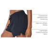 image:image90 Degree By Reflex Lightweight Workout Shorts 2 in 1 Running Yoga Gym Shorts with Inner Biker Short PocketsBlack WMesh