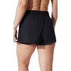 image:image90 Degree By Reflex Lightweight Workout Shorts 2 in 1 Running Yoga Gym Shorts with Inner Biker Short PocketsBlack WShort No Drawstring