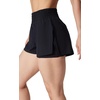 image:image90 Degree By Reflex Lightweight Workout Shorts 2 in 1 Running Yoga Gym Shorts with Inner Biker Short PocketsBlack WShort No Drawstring