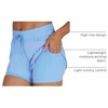 image:image90 Degree By Reflex Lightweight Workout Shorts 2 in 1 Running Yoga Gym Shorts with Inner Biker Short PocketsForever Blue WShort