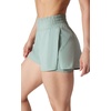 image:image90 Degree By Reflex Lightweight Workout Shorts 2 in 1 Running Yoga Gym Shorts with Inner Biker Short PocketsGreen Milieu WShort No Drawstring
