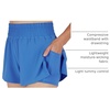 image:image90 Degree By Reflex Lightweight Workout Shorts 2 in 1 Running Yoga Gym Shorts with Inner Biker Short PocketsMarina WShort No Drawstring