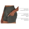 image:image90 Degree By Reflex Lightweight Workout Shorts 2 in 1 Running Yoga Gym Shorts with Inner Biker Short PocketsMulled Basil WShort