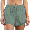 image:image90 Degree By Reflex Lightweight Workout Shorts 2 in 1 Running Yoga Gym Shorts with Inner Biker Short PocketsShadow WShort