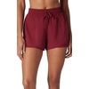 image:image90 Degree By Reflex Lightweight Workout Shorts 2 in 1 Running Yoga Gym Shorts with Inner Biker Short PocketsTibetan Red WShort