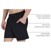 image:image90 Degree By Reflex Mens Lightweight Quick Dry Workout Short 7 Side Zipper Pocket Shorts with DrawstringBlack