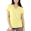 image:image90 Degree By Reflex Short Sleeve Top VNeck Soft Gym Shirt for Women  2 PackBleached LimeWhite