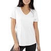 image:image90 Degree By Reflex Short Sleeve Top VNeck Soft Gym Shirt for Women  2 PackBleached LimeWhite