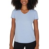 image:image90 Degree By Reflex Short Sleeve Top VNeck Soft Gym Shirt for Women  2 PackHeather EventideWhite