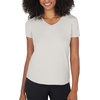 image:image90 Degree By Reflex Short Sleeve Top VNeck Soft Gym Shirt for Women  2 PackHeather Nacreous CloudWhite
