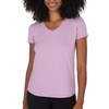 image:image90 Degree By Reflex Short Sleeve Top VNeck Soft Gym Shirt for Women  2 PackHeather Orchid HazeWhite