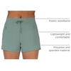 image:image90 Degree By Reflex Stretch Woven Lightweight Walking Shorts with Side PocketsChinois Green Zipper Pocket