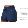 image:image90 Degree By Reflex Stretch Woven Lightweight Walking Shorts with Side PocketsDark Navy Zipper Pocket
