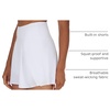 image:image90 Degree By Reflex Tennis Skorts High Waisted Pickleball Skirts with Inner Shorts and Pockets for WomenWhite