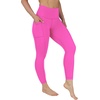 image:image90 Degree By Reflex Tummy Control Leggings High Waisted Squat Proof Ankle Workout Running Yoga PantNuclear Pink