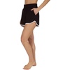 image:image90 Degree By Reflex Ultra Soft Tulip Hem Short 2 Pack Lounge Relaxed Fit Active Pocket Shorts for WomenChocolate Torte  Heather Grey
