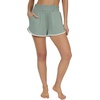 image:image90 Degree By Reflex Ultra Soft Tulip Hem Short 2 Pack Lounge Relaxed Fit Active Pocket Shorts for WomenGreen Milieu  Heather Grey