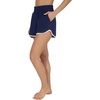 image:image90 Degree By Reflex Ultra Soft Tulip Hem Short 2 Pack Lounge Relaxed Fit Active Pocket Shorts for WomenNaval Academy  Heather Grey
